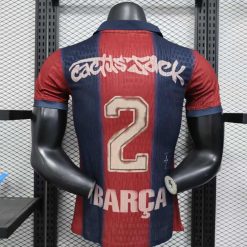 Alternative view of 2025/2026 Retro Player Version Barcelona Joint Football Shirt 1:1 Thai Quality